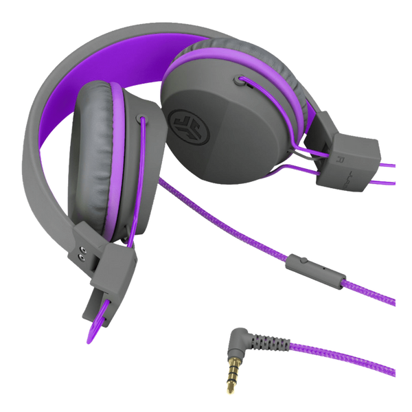 JLAB JBuddies Studio Headphones | Grey / Purple JLAB Headphones Euronics Ireland