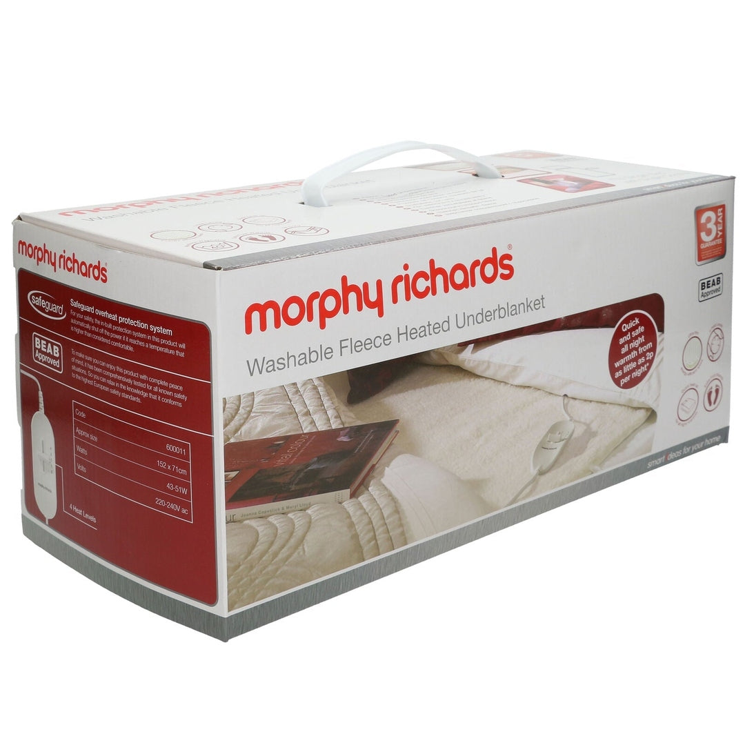 Morphy Richards Electric Fleece Underblanket | Single Morphy Richards Electric Blanket Euronics Ireland