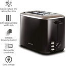Morphy Richards Equip 2 Slice Black Toaster | 222064 Morphy Richards Toaster Euronics Ireland