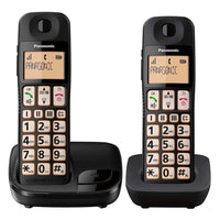 Panasonic KX-TGE112 Big Button Cordless Phone | Twin Pack Panasonic Telephone Euronics Ireland