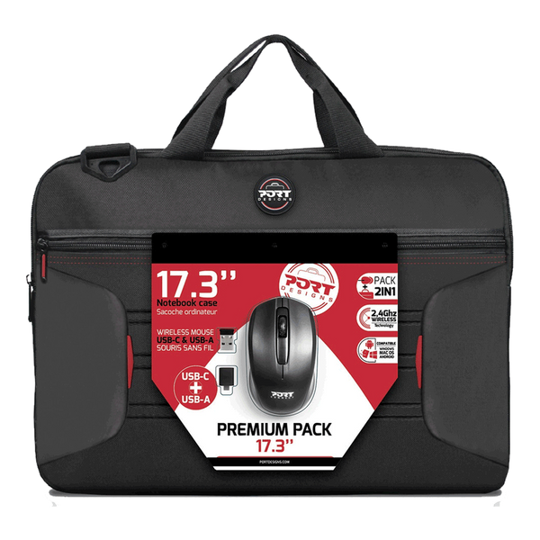 Port Designs Premium Bundle | 15.6" Laptop Carry Case & Wireless Mouse Port Laptop Bag Euronics Ireland
