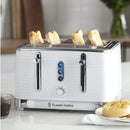 Russell Hobbs Inspire 4 Slice White Toaster | 24380 Russell Hobbs Toaster Euronics Ireland
