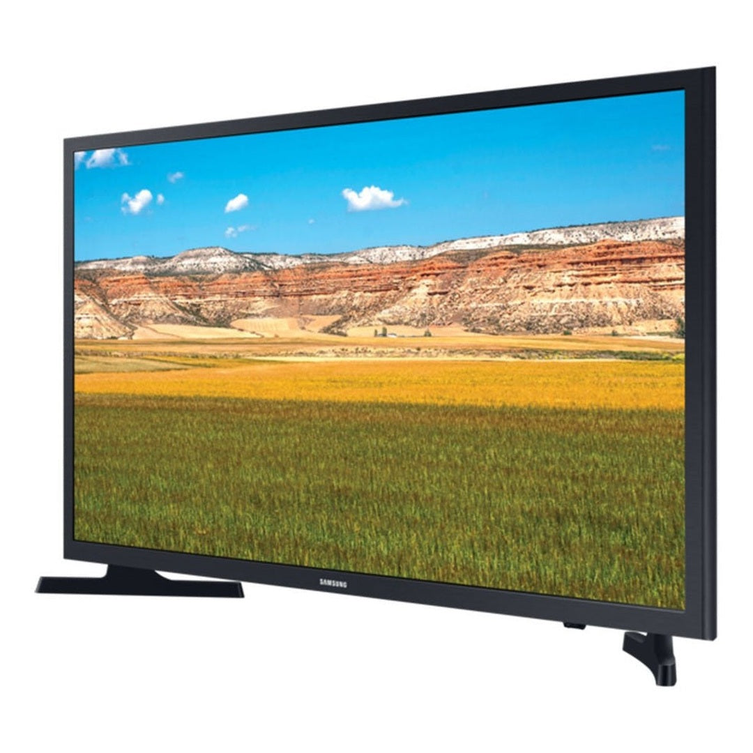 Samsung UE32T4300AKXXU 32-inch TV, angled front view from the right
