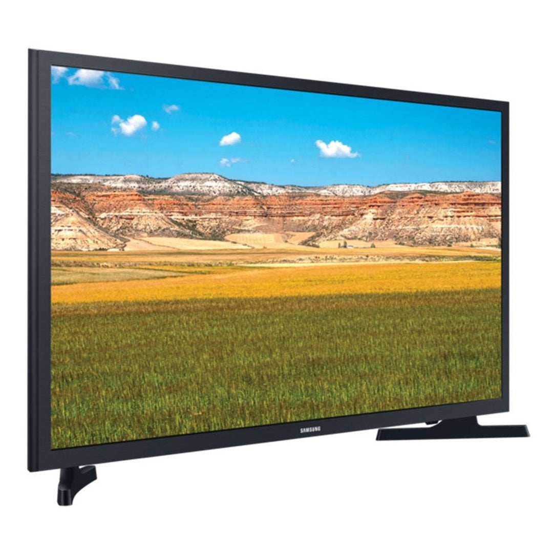Samsung UE32T4300AKXXU 32-inch TV, angled front view from the left
