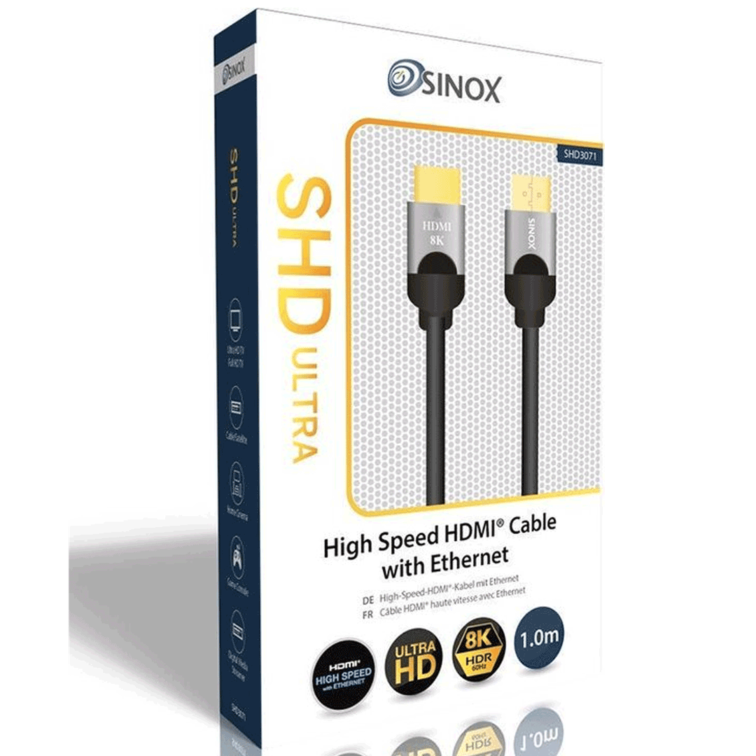 Sinox 8K HDMI 2.1 Cable | 1 Metres Sinox HDMI Cable Euronics Ireland