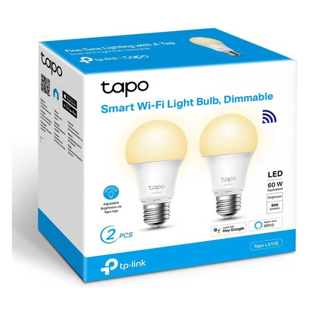 Tapo Smart Wi-Fi Dimmable Light Bulb | L510E | 2 Pack Tapo Smart Bulb Euronics Ireland