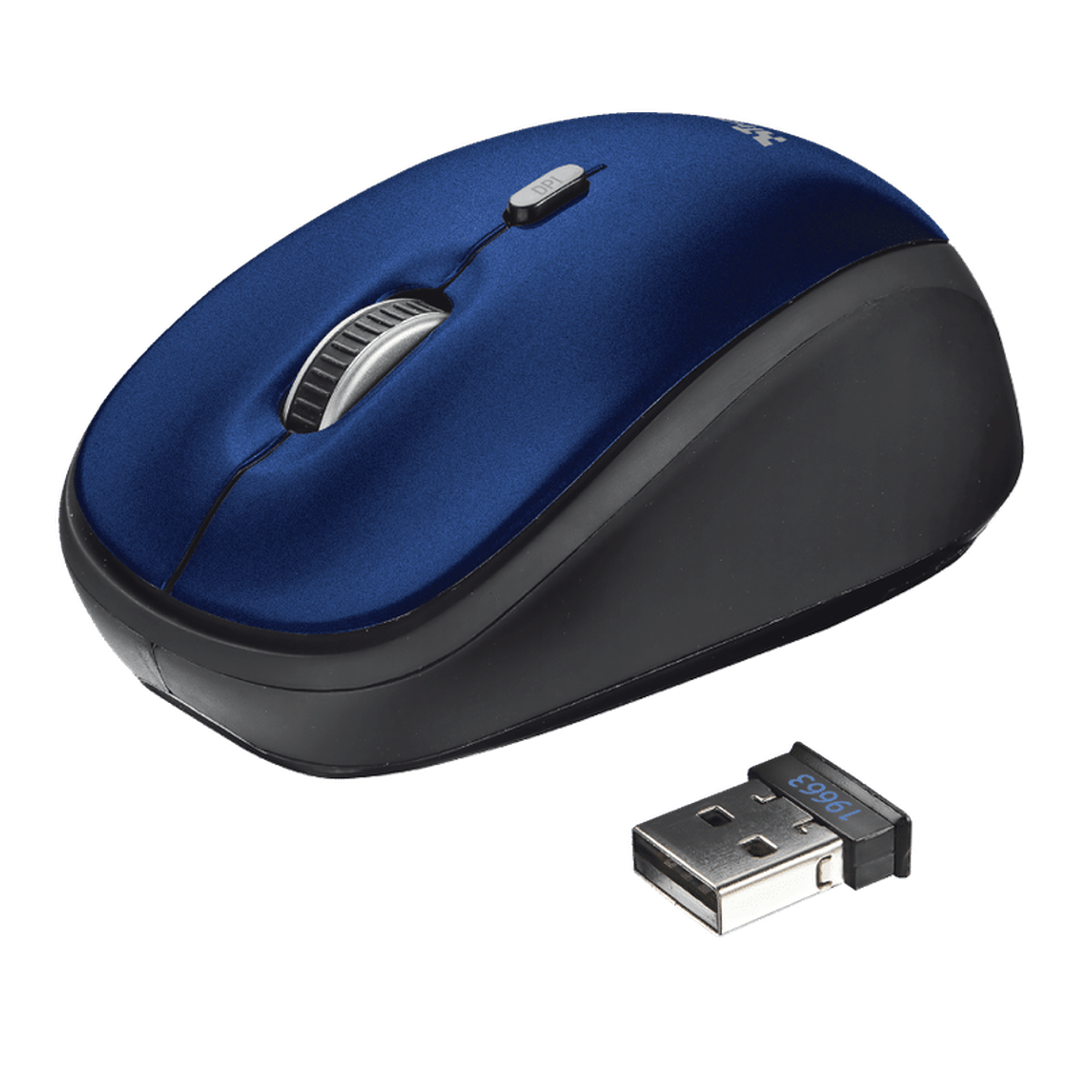 Trust Yvi Optical Wireless Mouse | Blue Trust Mouse Euronics Ireland