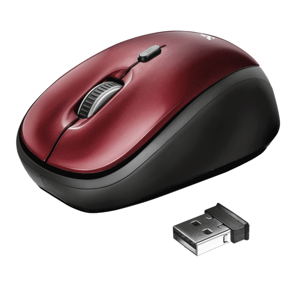 Trust Yvi Optical Wireless Mouse | Red Trust Mouse Euronics Ireland